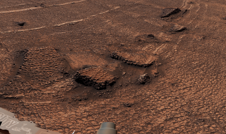 На Марсе исследовательский робот Curiosity обнаружил обширное поле полигонов